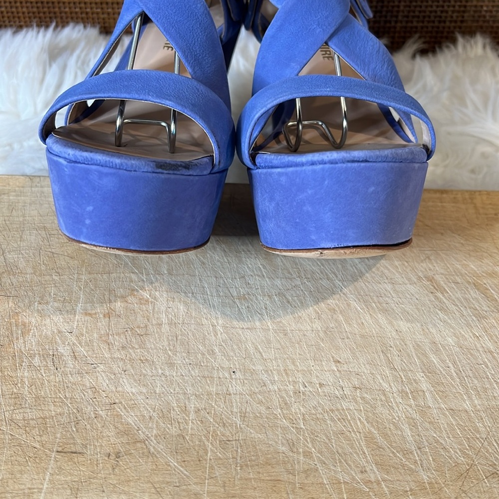 Pour La Victoire Platform Strappy Suede Leather Sandals - Picture 4 of 10